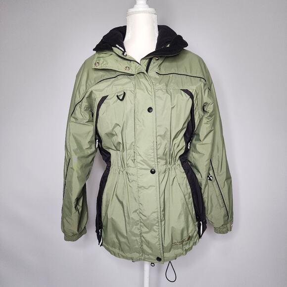 Vintage Mobius Green 2 Piece Ski Snow Jacket Women's Size 6 - Picture 1 of 9